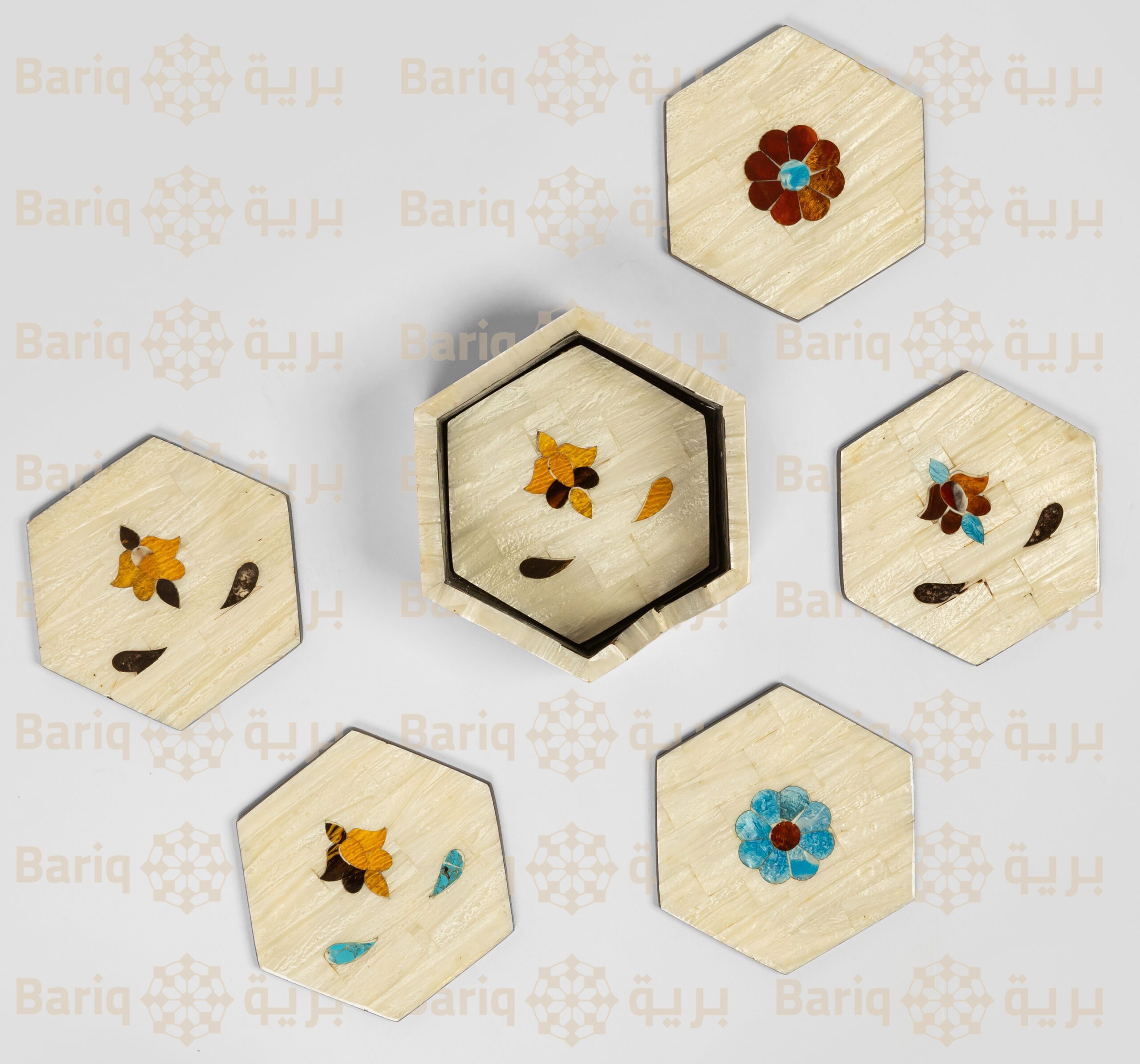 1021 طقم كوسترات صدف - الصورة 1