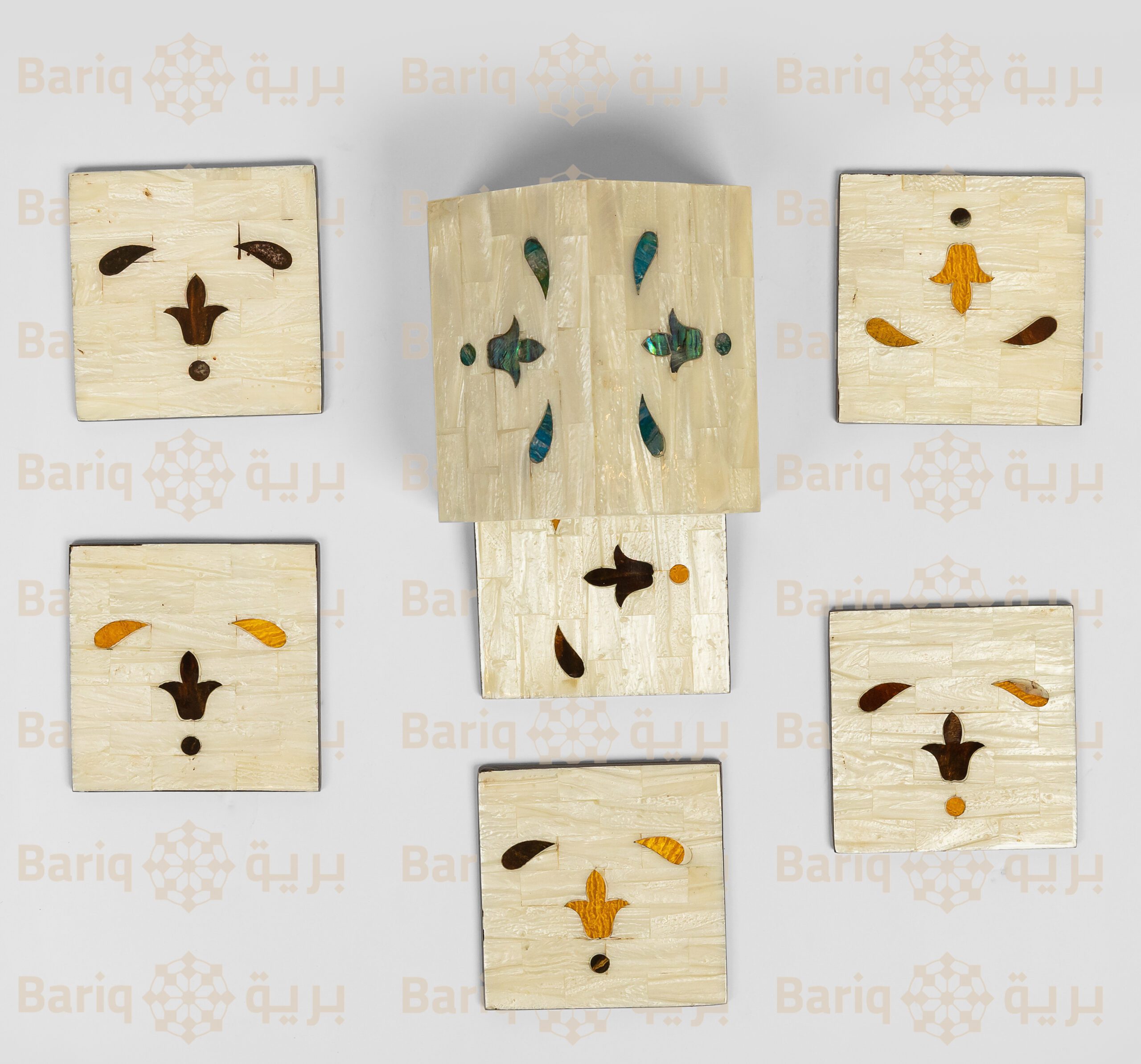 1022 طقم كوسترات صدف - الصورة 1