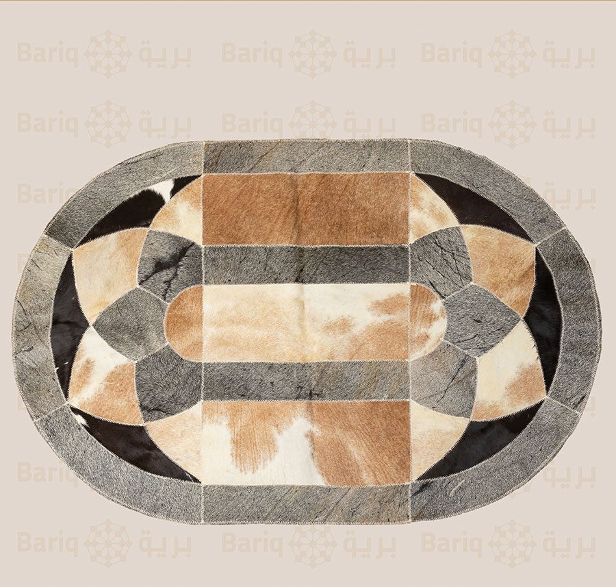 1142 Genuine leather rug - Image 1