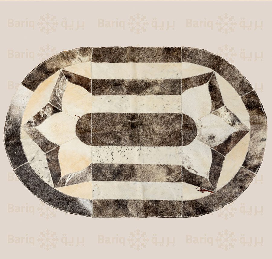 1143 Genuine leather rug - Image 1