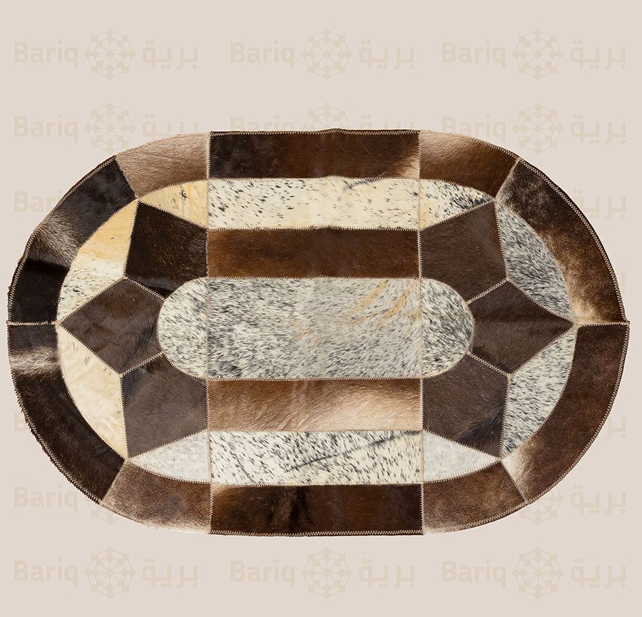 1163 Genuine leather rug - Image 1